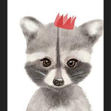 Cuadro Mapache con coronilla