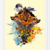Cuadro Fox and Floral