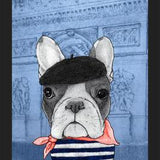 Cuadro French Bulldog With Arc De Triomphe