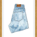 Cuadro Blue Denim Jean Shorts