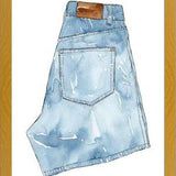 Cuadro Blue Denim Jean Shorts