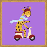 Cuadro Giraffe on Motor Scooter