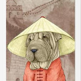 Cuadro Sharpei With The Great Wall