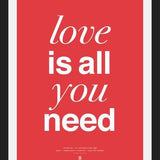 Cuadro THE BEATLES - LOVE IS ALL YOU NEED tulip