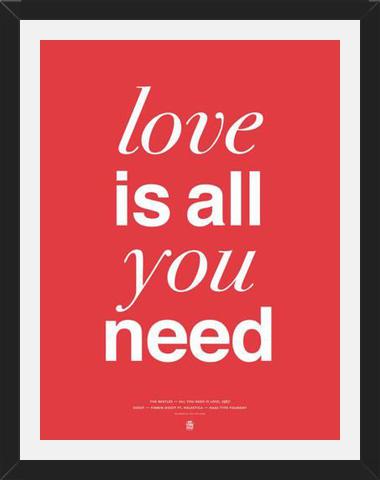 Cuadro THE BEATLES - LOVE IS ALL YOU NEED tulip