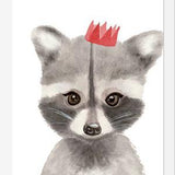 Cuadro Mapache con coronilla
