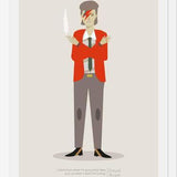 Cuadro Lámina David Bowie, Ziggy Stardust