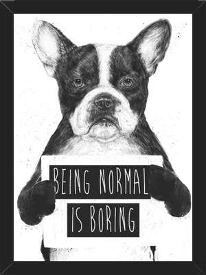 Cuadro Being normal is Boring