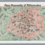 Cuadro Plano ilustrado de Paris en 1932