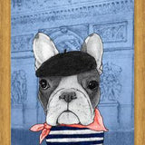 Cuadro French Bulldog With Arc De Triomphe