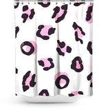 Cortina de Baño 455-Pink Hand Drawn Leopard Pattern