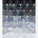 Cuadro Blue Hexagons And Diamonds