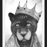 Enmarcado El Rey Pantera bw