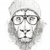 Canvas Cool lion (bw) - Galeria Impresionarte