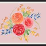 Cuadro Trio Rosas Acuarela