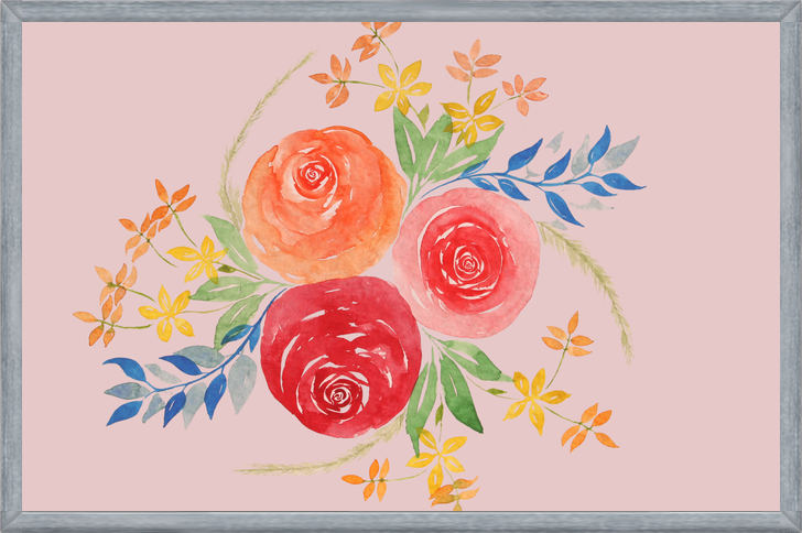Cuadro Trio Rosas Acuarela