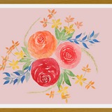 Cuadro Trio Rosas Acuarela