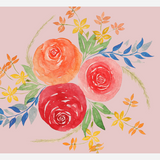 Cuadro Trio Rosas Acuarela