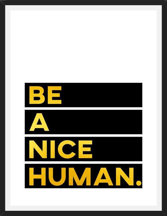 Cuadro Be A Nice Human