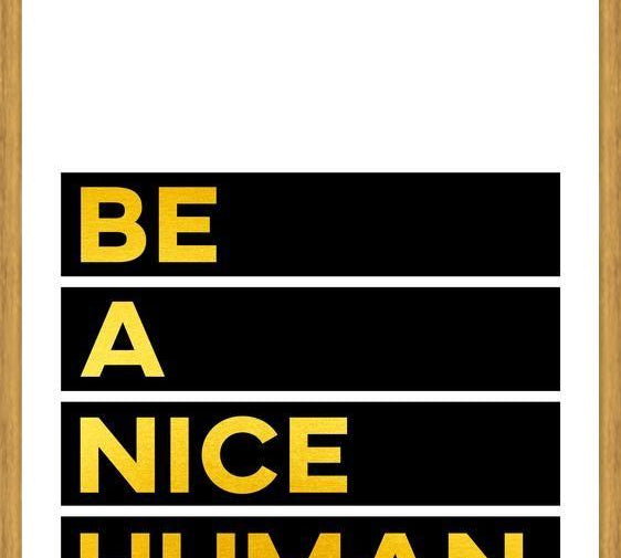 Cuadro Be A Nice Human