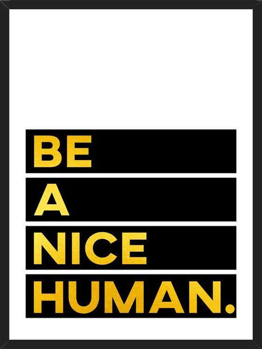 Cuadro Be A Nice Human