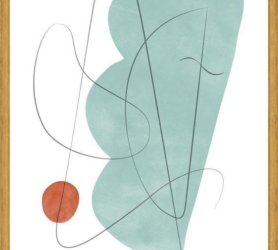 Cuadro Abstraction with gray lines 14