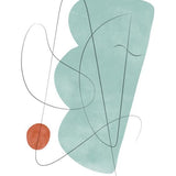 Canvas Abstraction with gray lines 14