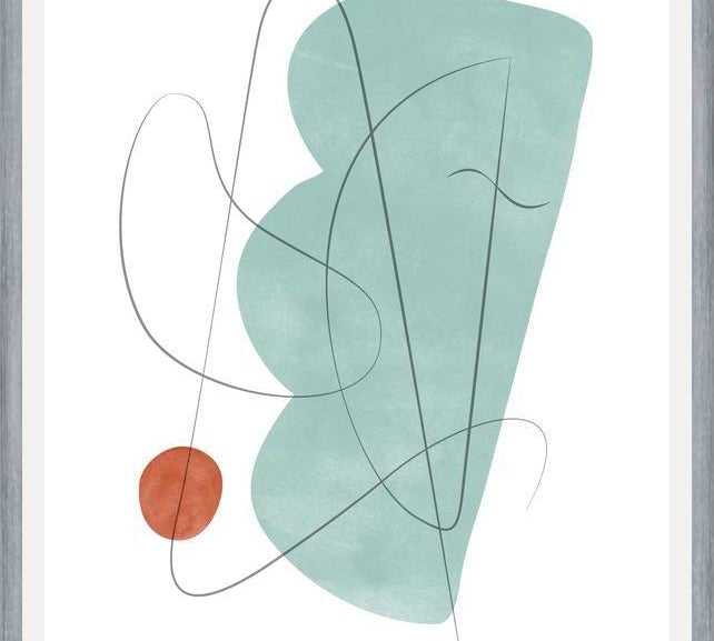 Cuadro Abstraction with gray lines 14