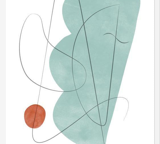 Cuadro Abstraction with gray lines 14