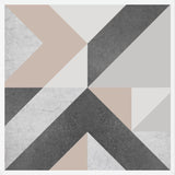 Cuadro Geométrico Neutro - Rosa y Gris