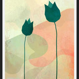 Cuadro Tulipanes Verdes