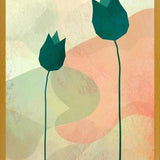 Cuadro Tulipanes Verdes