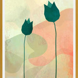 Cuadro Tulipanes Verdes