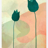 Cuadro Tulipanes Verdes