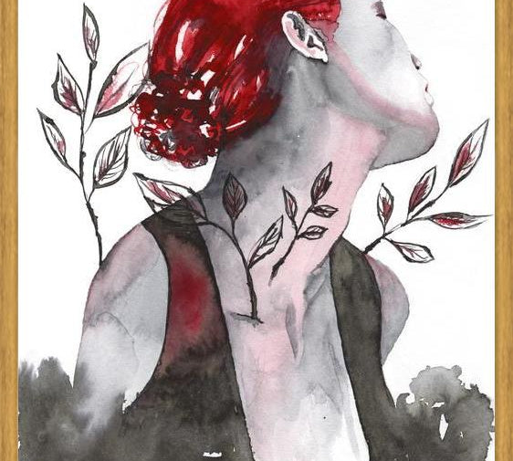 Cuadro Mujer in red