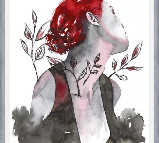 Cuadro Mujer in red