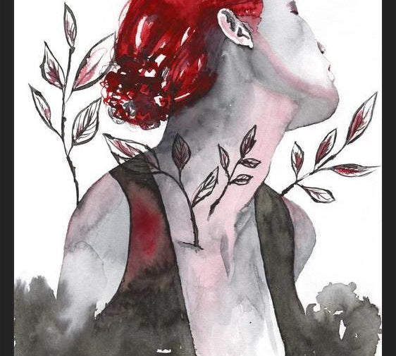 Cuadro Mujer in red