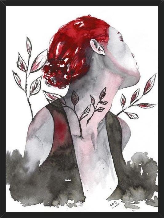 Cuadro Mujer in red