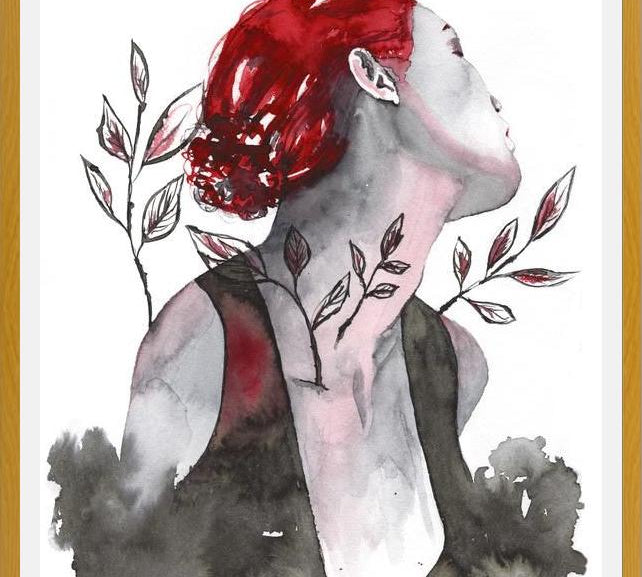 Cuadro Mujer in red