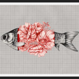Cuadro Vintage Tropical Aquarium Fish