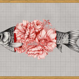 Cuadro Vintage Tropical Aquarium Fish