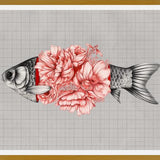 Cuadro Vintage Tropical Aquarium Fish