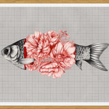 Cuadro Vintage Tropical Aquarium Fish
