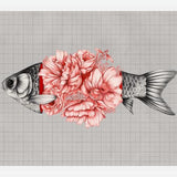 Cuadro Vintage Tropical Aquarium Fish