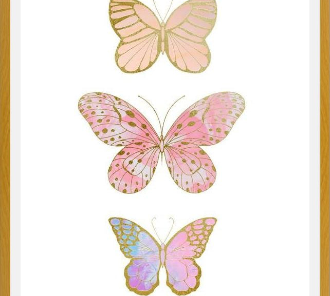 Cuadro Mariposas Doradas