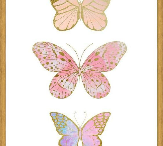 Cuadro Mariposas Doradas