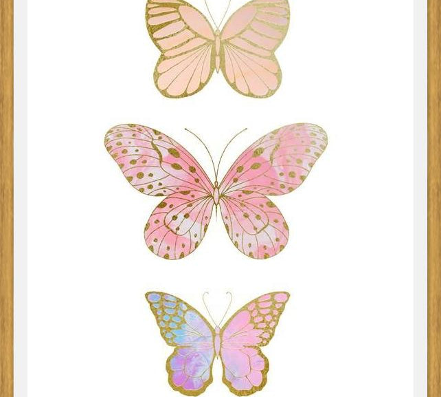 Cuadro Mariposas Doradas