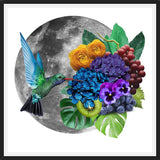 Cuadro Picaflor en la luna