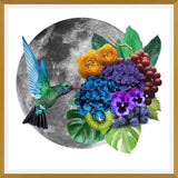 Cuadro Picaflor en la luna