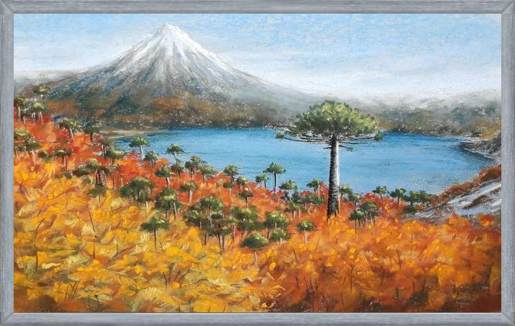 Cuadro Volcán Villarrica